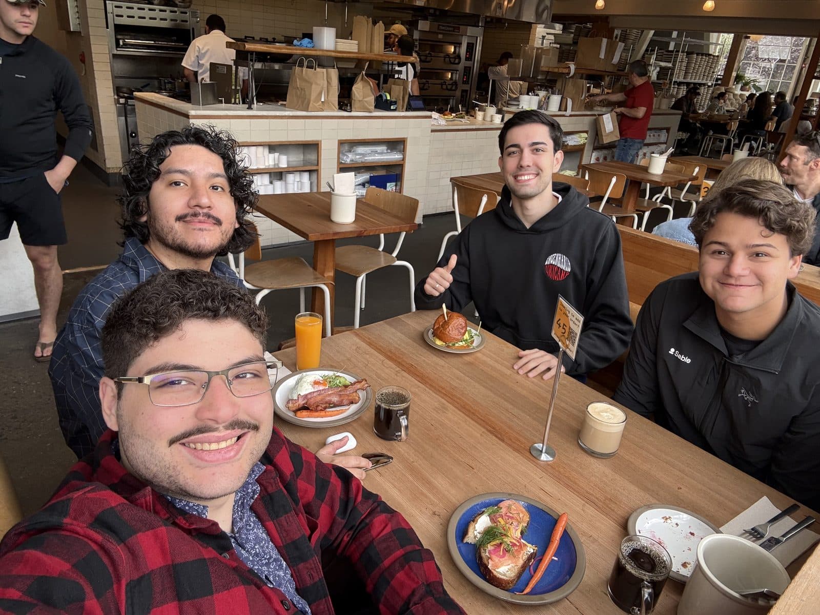 Me at brunch in San Francisco with my boss, the other Tech Summer intern and a friend